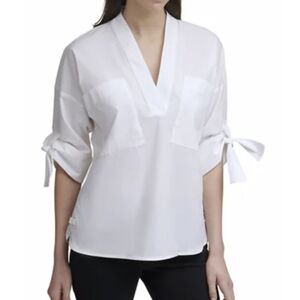 NWT Calvin KleinRoll sleeves top XL